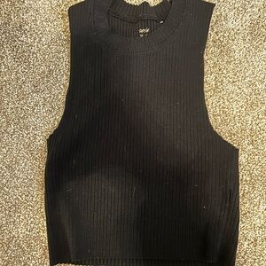 Aerie Black Ribbed Muscle Tee